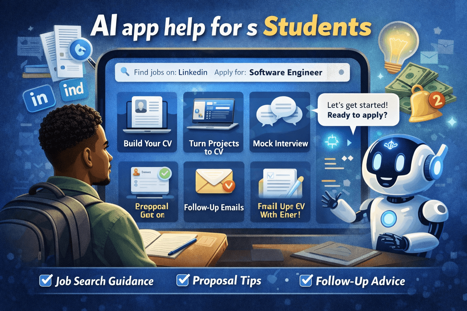 AI job assistant dashboard for students